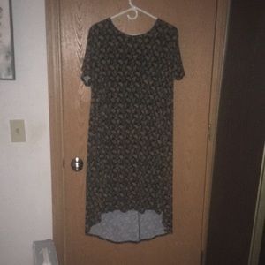 black and orange maxi LuLaroe dress. Size Large.